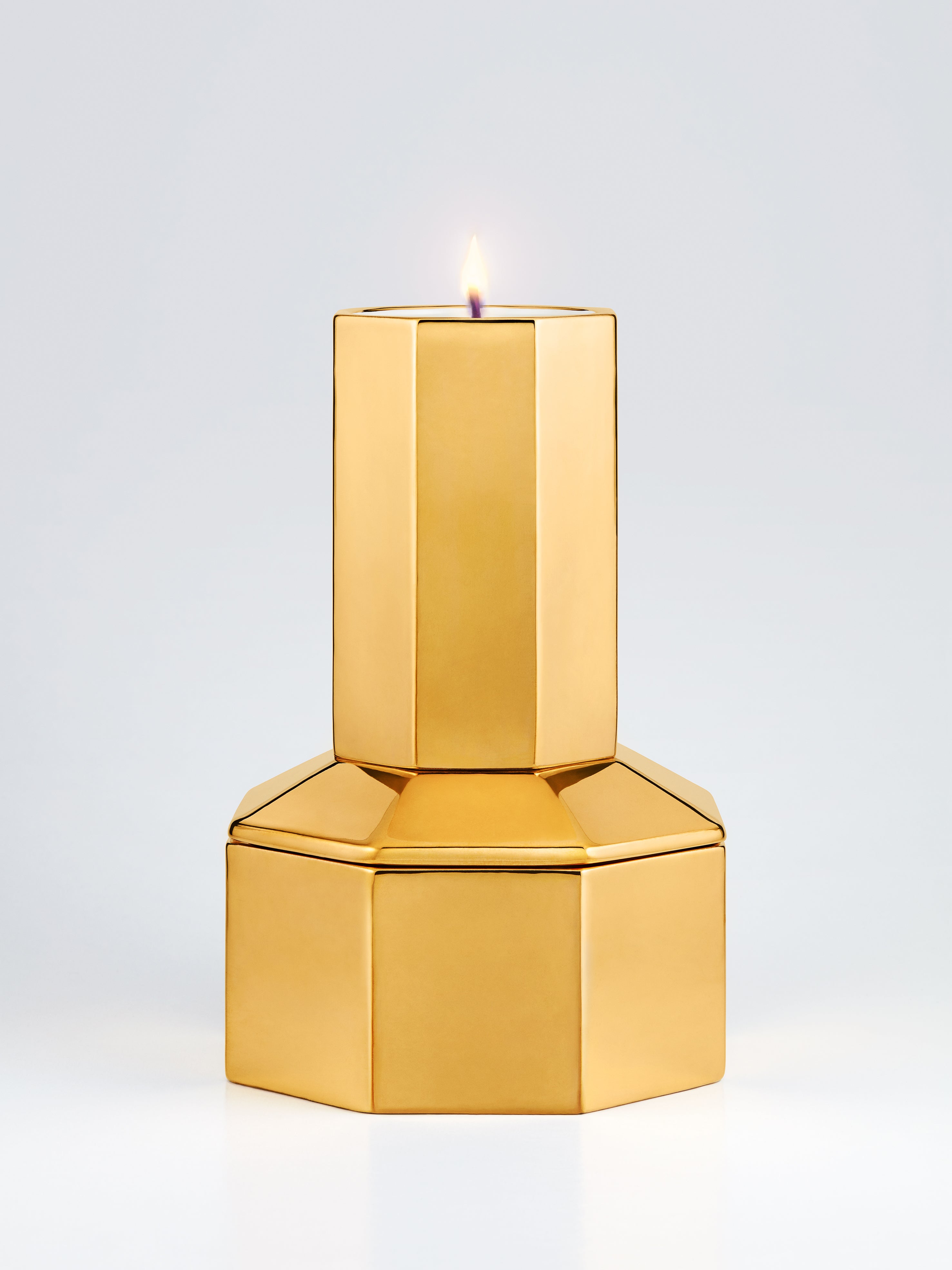 Golden Vanilla Pillar Candle