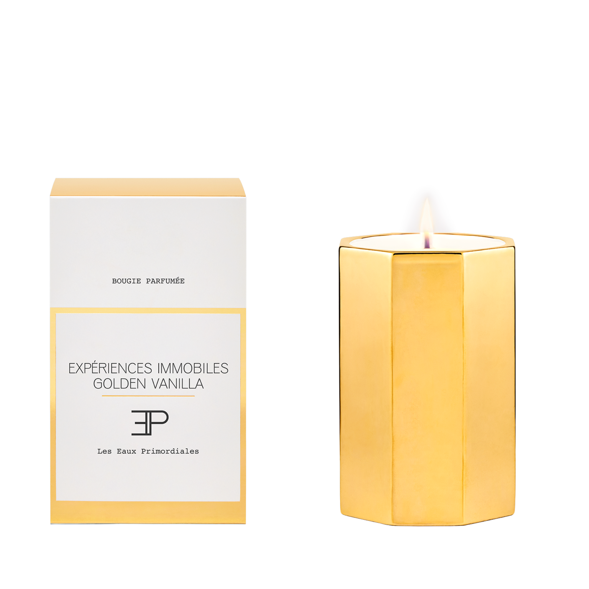 Golden Vanilla Pillar Candle