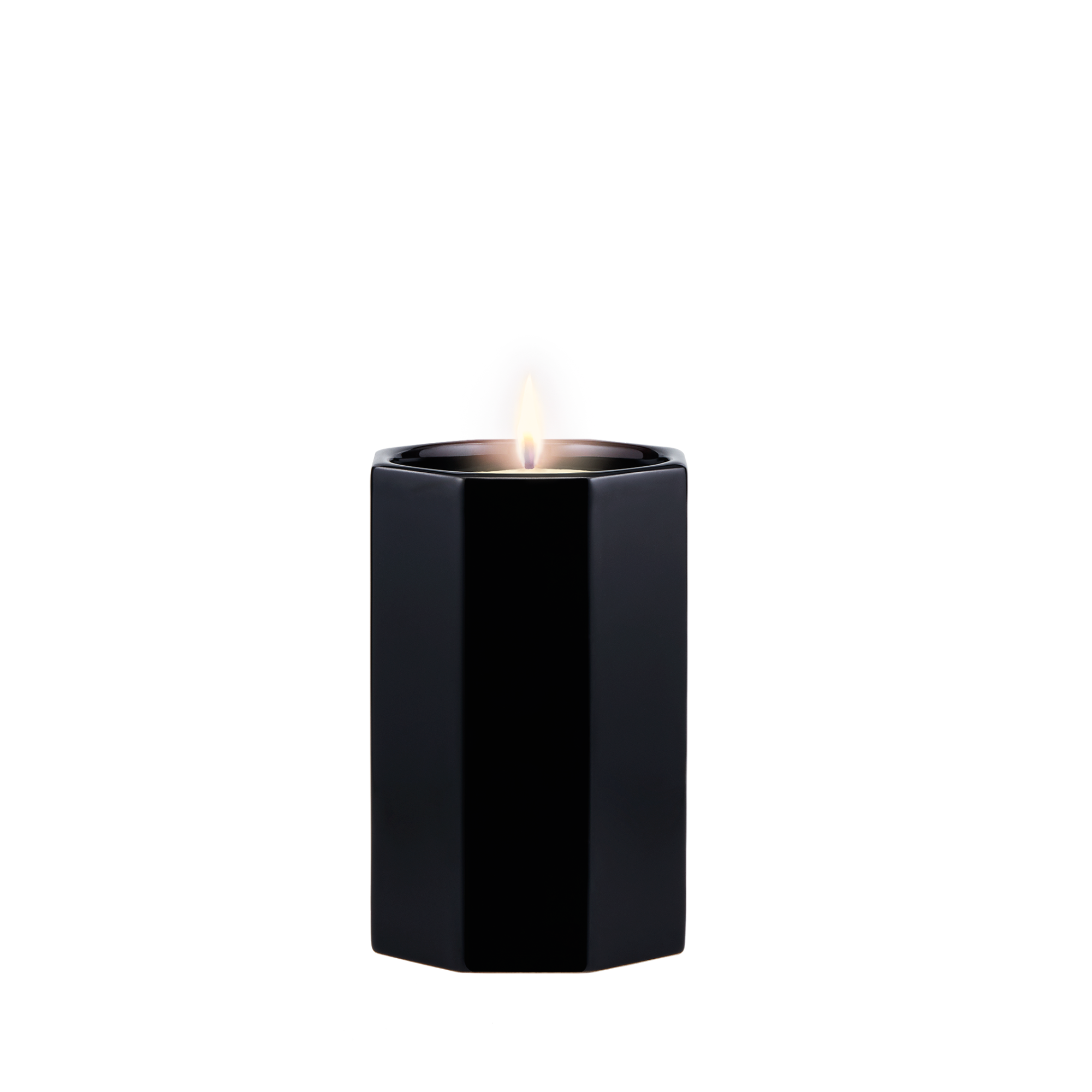 Black Amber Pillar Candle