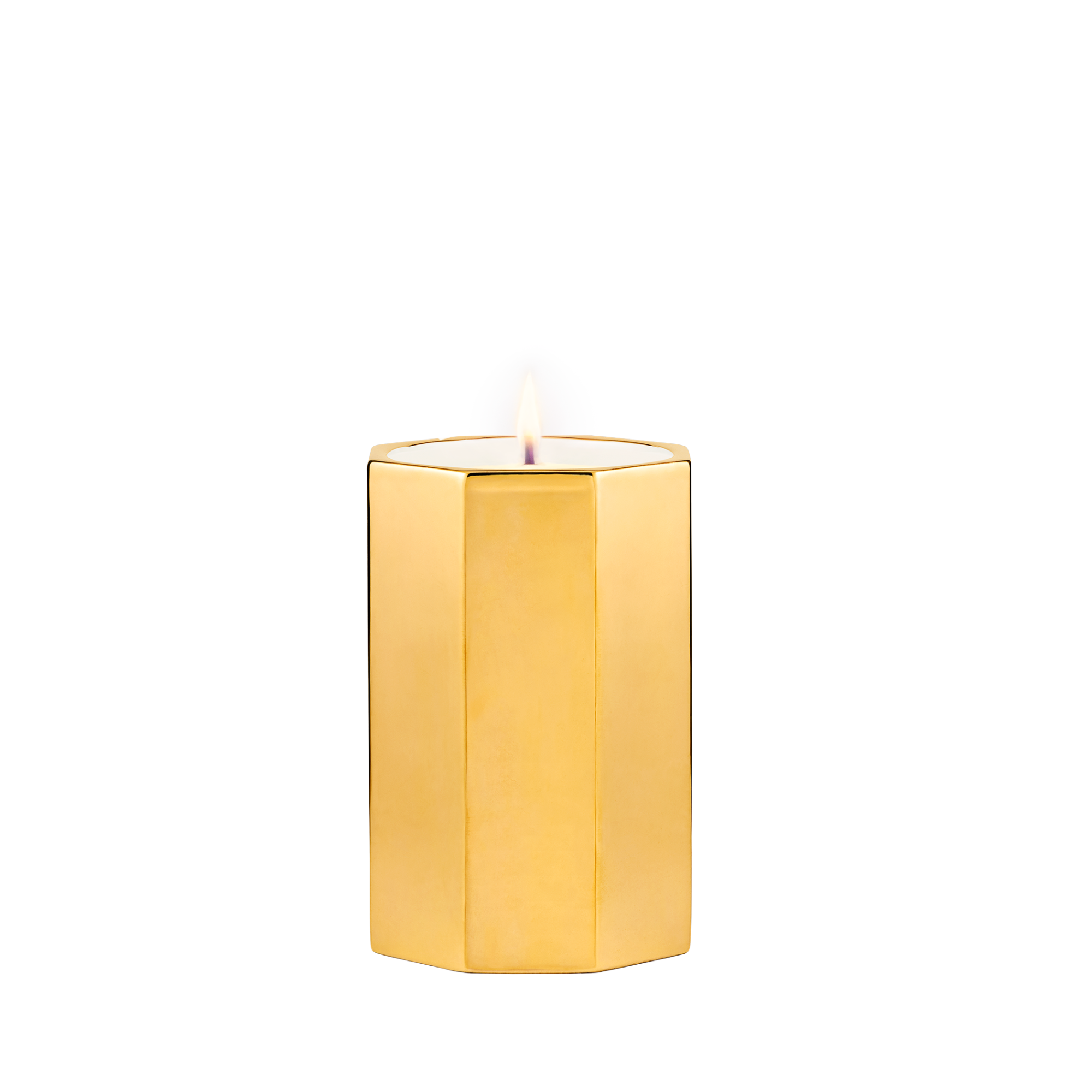 Golden Vanilla Pillar Candle