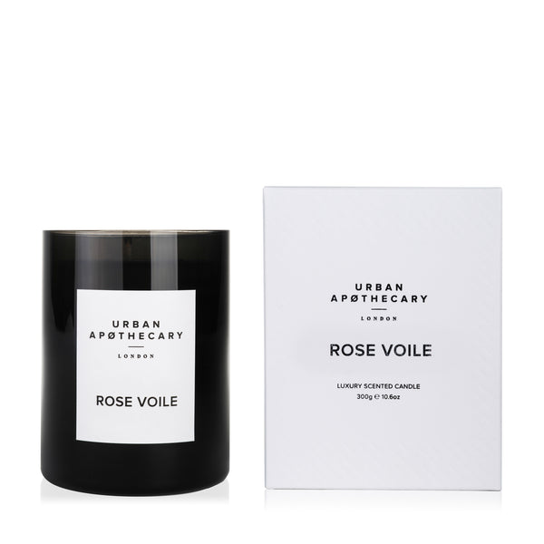 URBAN APOTHECARY Rose Voile Luxury Glass Candle 300 g